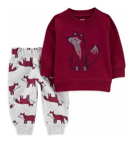 Carters. Conjunto Algodon 2 Prendas. Talle 3m. Pantalon Buzo