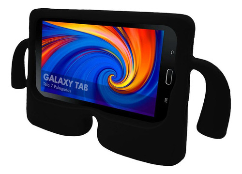 Capa Infantil Tablet Galaxy Tab 7 Polegadas Kids Top - Preta