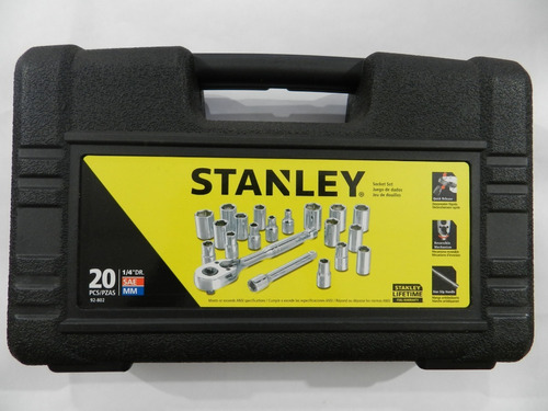 Juego De Dados 1/4  Dr. 20 Piezas Stanley 92-802