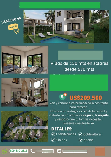 Maravillosas Villas-carretera La Cuaba-el Pedregal