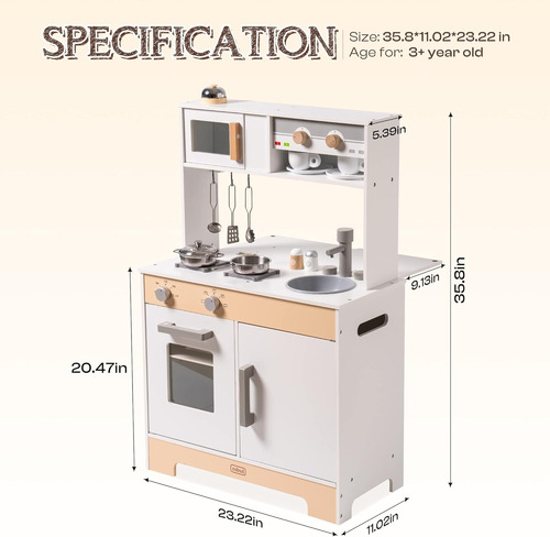 Cocina De Juego 2 En 1 Para Niños Juego De Cocina De Madera
