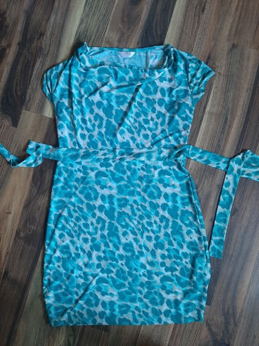 Vestido Azul Animal Print