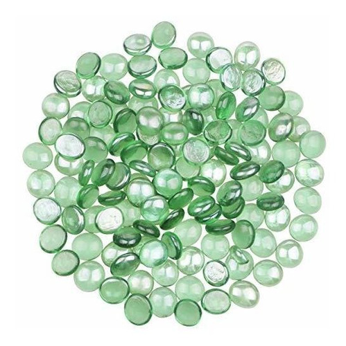 Perlas Decorativas De Mármol Plano Verde Yiya, Gemas De Vidr