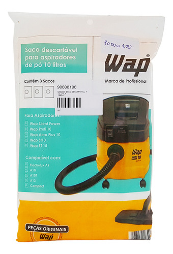 Saco Descartavel 10l Para Aspirador Wap Gt3000 12854