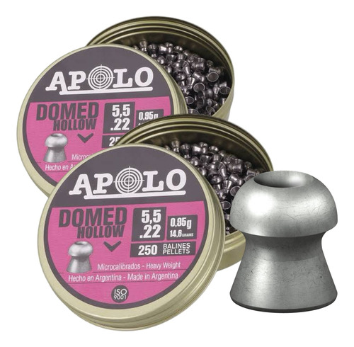2pack Diabolo Apolo Domed Hollow 5.5mm 14.6g Expansivos