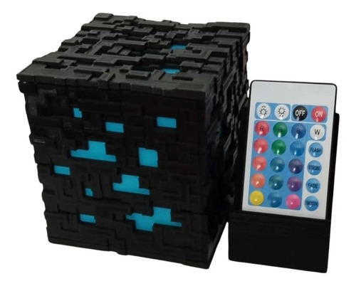 Velador Cubo Minecraft Con Control Remoto