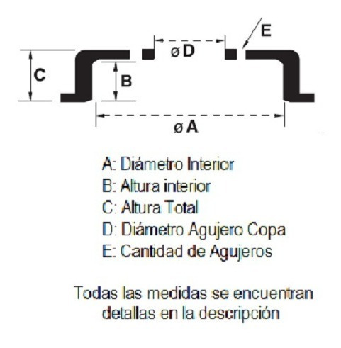 Campana Freno Delantera/trasera Rastrojero P63 67/73 - 254mm