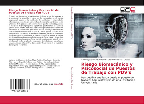 Libro: Riesgo Biomecánico Y Psicosocial De Puestos De Con El