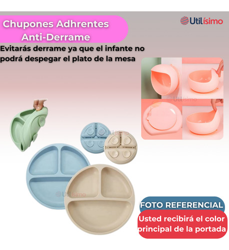 Set Alimentación Silicona Bebé 5 Piezas Libre Bpa