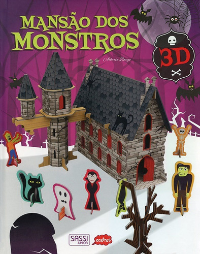 Mansão Dos Monstros 3D, de Borgo, Alberto. Editora Brasil Franchising Participações Ltda, capa dura em português, 2019