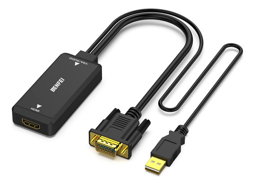 Adaptador Benfei Vga A Hdmi Con Soporte De Audio 1080p