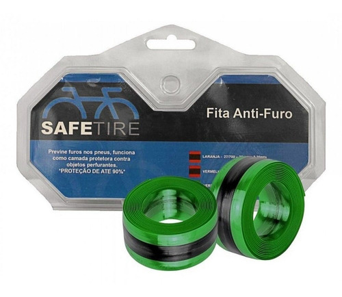 Fita Anti Furo Safetire Verde 35mm Aro 26/27.5/29