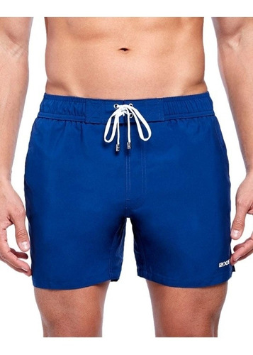 Short Bañador Para Hombre Con Estampado De Bloques