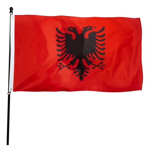 Danf Bandera De Albania, 3x5 Pies, Banderas Nacionales Alban