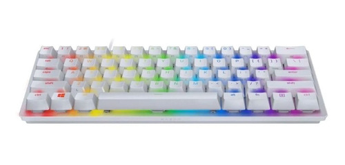 Teclado Razer Huntsman Mini Mercury Rgb Switch Purpura