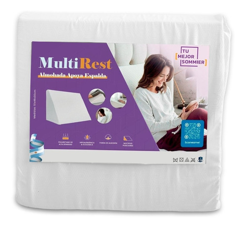 Almohada Tms Multi Rest Apoya Espalda 5 Posiciones Lavable