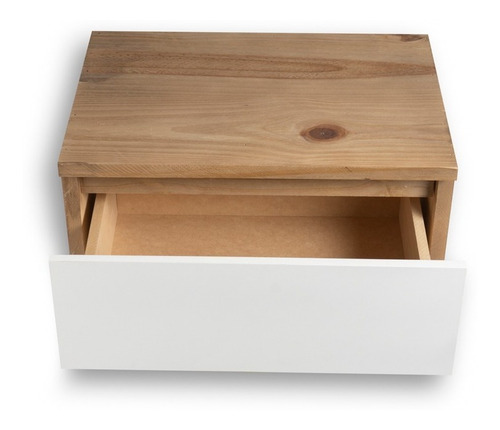 Mesa Mesita Luz Flotante Con Cajon Corredera Metal Vintage