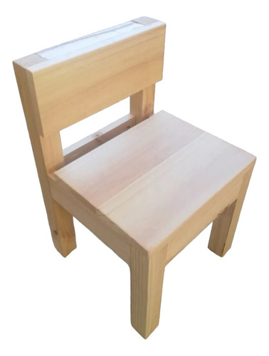 Silla Para Niños De Madera Natural.