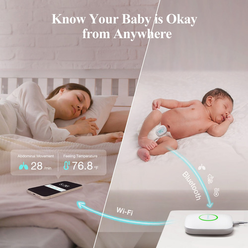 Monitor Inteligente Sense-u Pro Para Bebé, Largo Alcance
