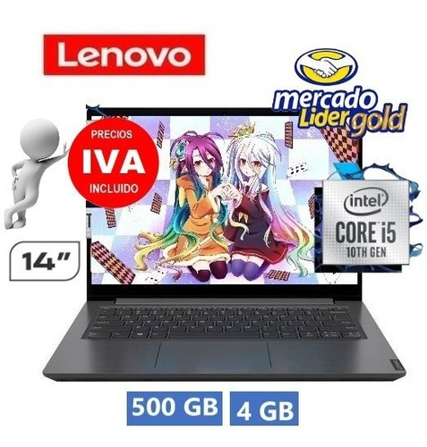 Imagen 1 de 6 de Portatil Lenovo Core I5-10ma Gen 4gb 500 Gb Led 14, I3/i7