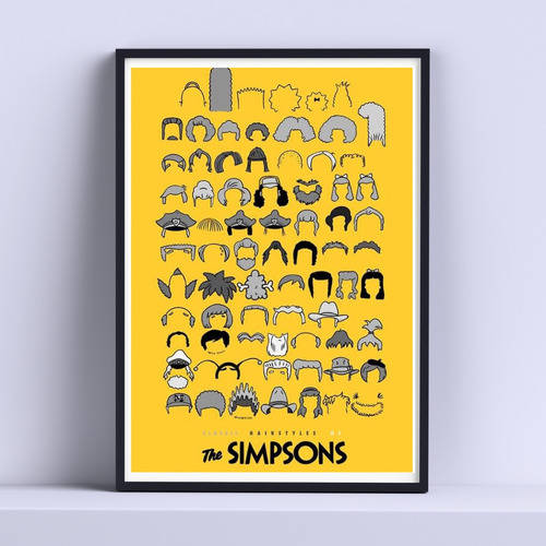 Cuadro Simpsons Estilo De Pelo 30x40cm Deco Listo P Colgar