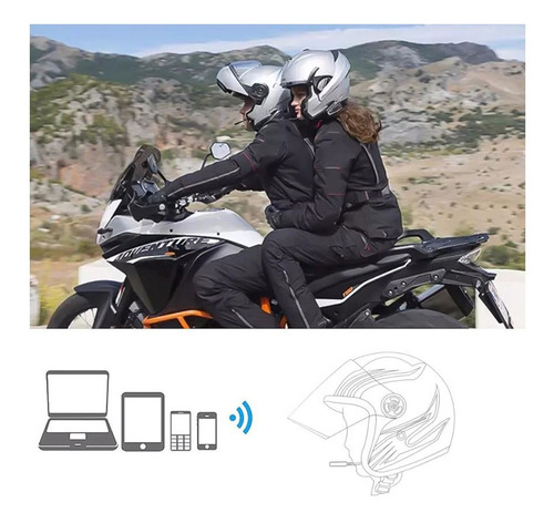 Imagen 5 de 10 de Manos Libre Bluetooth Motos Casco Inalambrico Audifono