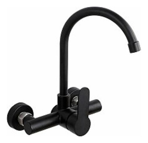 Griferia/monocomando De Cocina Pared Negro Mate 15cm Acra