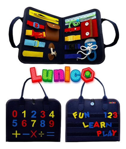 Tabla De Juegos De Actividades 3 En 1. Lunico. Niños +3 Años