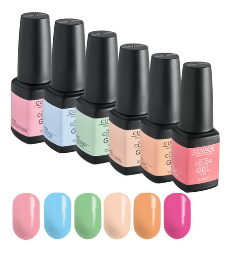 Esmalte De Uñas Semipermanente X 6 Cuvage Gel Colores Cabina