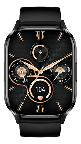 Smartwatch G-tide S3 Pro Amoled De 2.01, Gps Caixa Preto Pulseira Preto