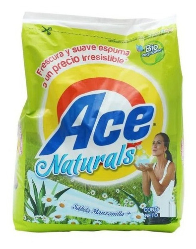 Detergente Ace De 8 Kg Bolsa En Polvo Naturals Biodegradable