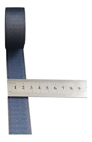 Fecho De Contato Macho / Fêmea 25mm X 1 Metro Azul Escuro