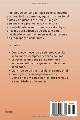 Livro: Vivendo Além Da Ansiedade: Livro Para Ajudar Pesso...