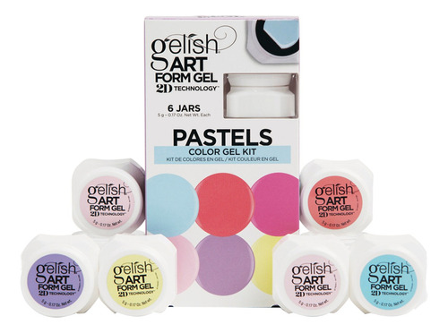 Kit Gelish Art Form Gel Pastels 6pzs Technology 2d