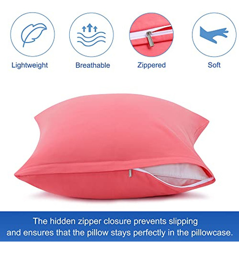 Fundas De Almohada 100% Algodón Egipcio, Rosas, 2 Piezas