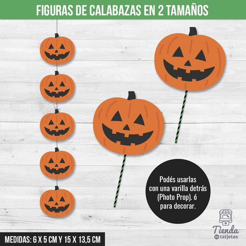 Imagen 7 de 8 de Kit Imprimible Halloween Noche Brujas Máscaras Photo Booth