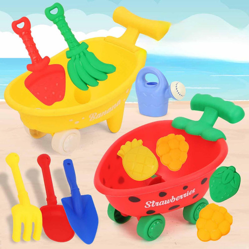 Juguetes De Arena De Playa Para Niños, Carrito De Rojo
