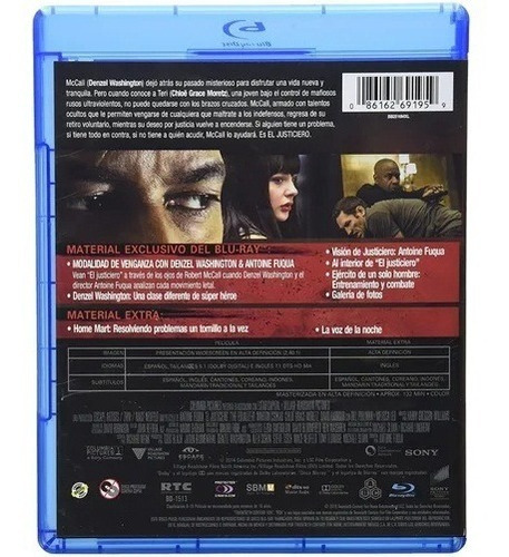 El Justiciero | Blu Ray Denzel Washington Película Nuevo