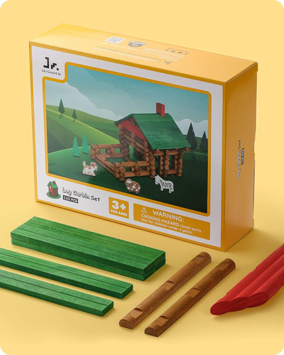 Juego De Construccion De Troncos Sainsmart Jr. 110 Piezas