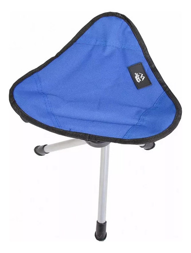 Banco Plegable Tripode Camping Pesca Playa Banquito Color Azul