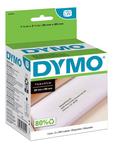 Dymo 30252 Lw Etiquetas De Direccin De Correo Para Impresora