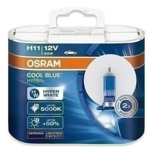 Bombillos Osram Cool Blue Hyper+ H11 12v 55w 5000k X2