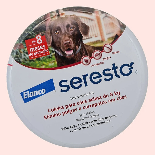 Coleira Seresto Anti Pulgas Carrapatos Acima De 8 Kg