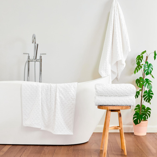 Toalla De Baño De Algodón Ultra Absorbente 4 Piezas