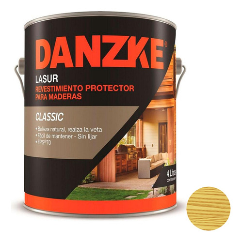 Protector Para Madera Danzke Lasur Petrilac 4 Litros