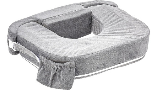 Almohada De Lactancia Para Gemelos 0-12 Meses, Talla Grande Color Gris