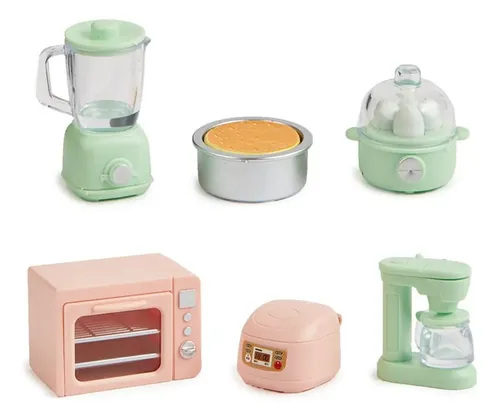 Set De 19 Accesorios De Cocina En Miniatura 1:12 Para Casa De Muñecas – Incluye Harina, Batidora, Rodillo Y Galletas, Todo En Resina Y Madera