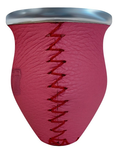 Imagen 4 de 5 de Mate De Vidrio Grande Taragüi Fucsia Boca Ancha