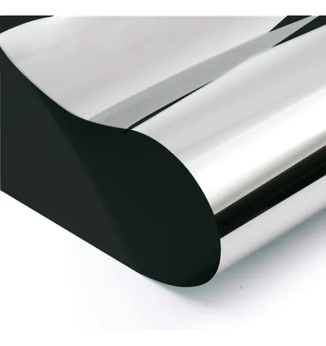 Película Smoke Espelhada Prata C/ Fumê - Rolo 3,5 X 1,52 Película Smoke Espelhada Prata C/ Fumê - Rolo 3,5 X 1,52