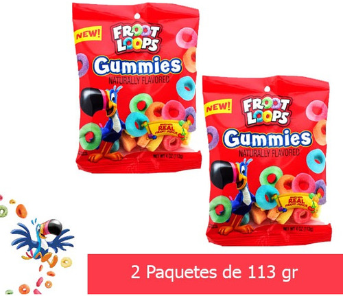 Gomitas Froot Loops Dulces 113gr Americanas 2 Pack